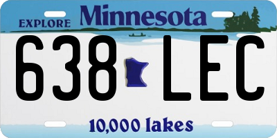 MN license plate 638LEC