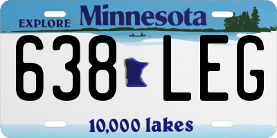 MN license plate 638LEG