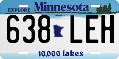 MN license plate 638LEH