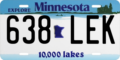 MN license plate 638LEK