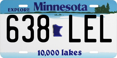 MN license plate 638LEL