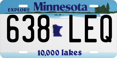 MN license plate 638LEQ
