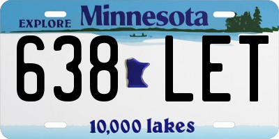 MN license plate 638LET