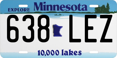 MN license plate 638LEZ