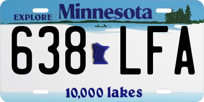 MN license plate 638LFA