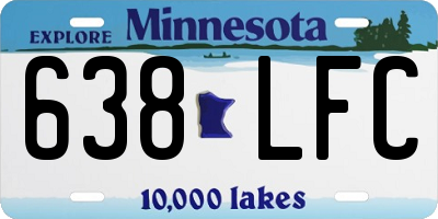 MN license plate 638LFC
