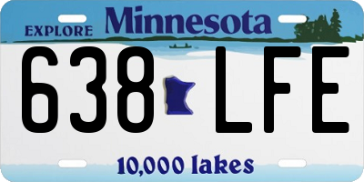 MN license plate 638LFE