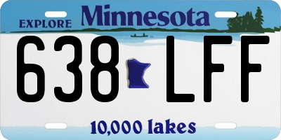 MN license plate 638LFF