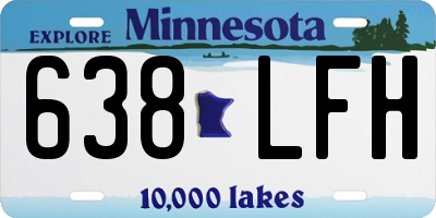 MN license plate 638LFH