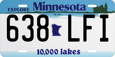 MN license plate 638LFI