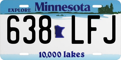 MN license plate 638LFJ