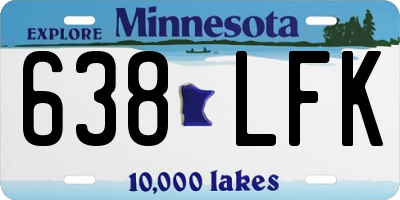 MN license plate 638LFK