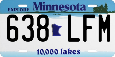 MN license plate 638LFM