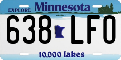 MN license plate 638LFO
