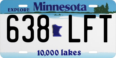 MN license plate 638LFT