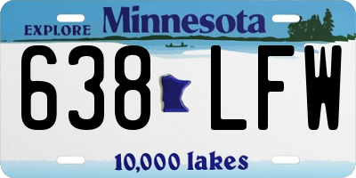 MN license plate 638LFW