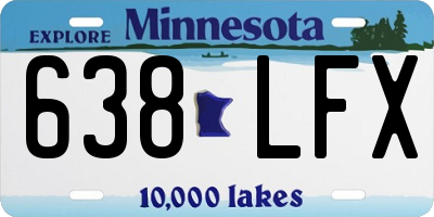 MN license plate 638LFX