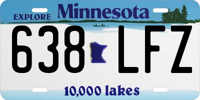 MN license plate 638LFZ