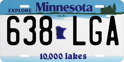 MN license plate 638LGA