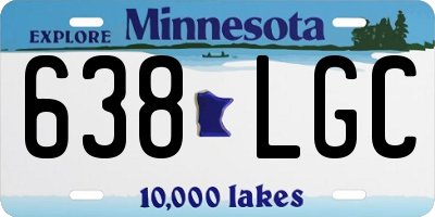 MN license plate 638LGC