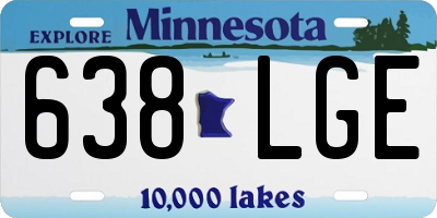 MN license plate 638LGE