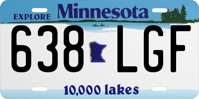 MN license plate 638LGF