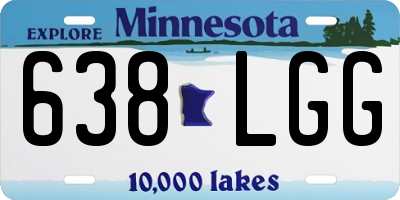 MN license plate 638LGG