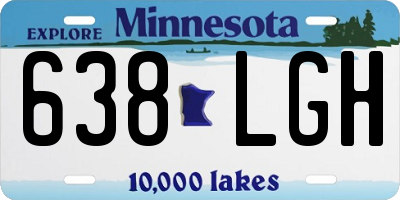 MN license plate 638LGH
