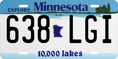 MN license plate 638LGI