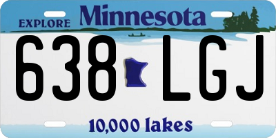 MN license plate 638LGJ
