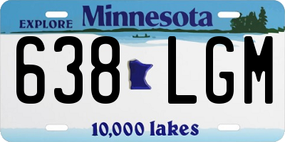 MN license plate 638LGM