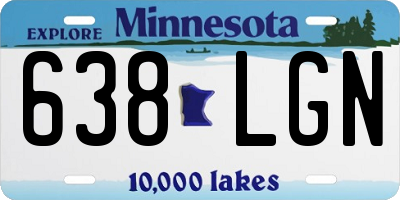 MN license plate 638LGN