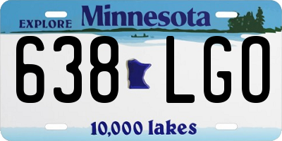 MN license plate 638LGO
