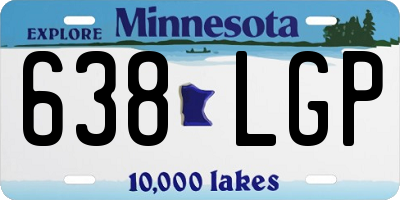 MN license plate 638LGP