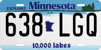 MN license plate 638LGQ