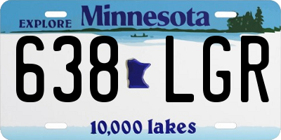 MN license plate 638LGR