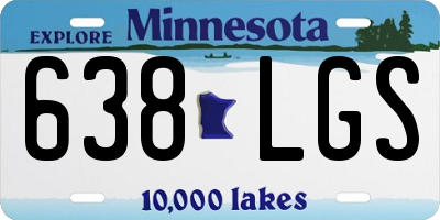 MN license plate 638LGS