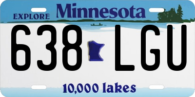 MN license plate 638LGU