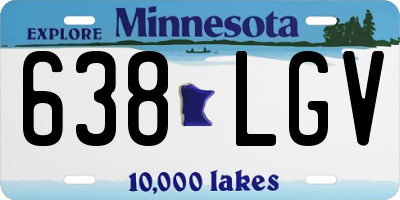 MN license plate 638LGV