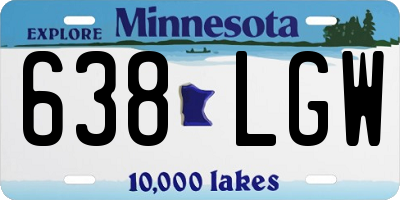 MN license plate 638LGW