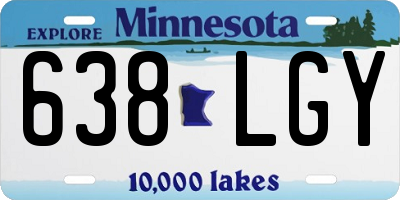 MN license plate 638LGY