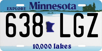 MN license plate 638LGZ