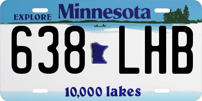 MN license plate 638LHB