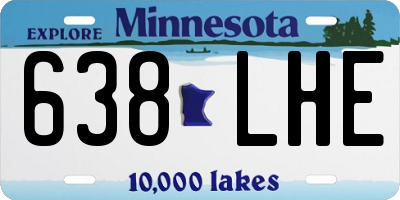 MN license plate 638LHE