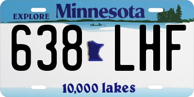 MN license plate 638LHF