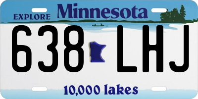 MN license plate 638LHJ