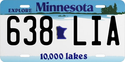 MN license plate 638LIA