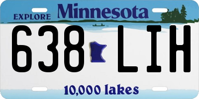 MN license plate 638LIH