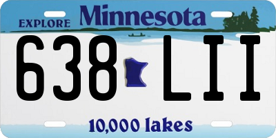 MN license plate 638LII