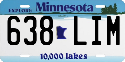 MN license plate 638LIM